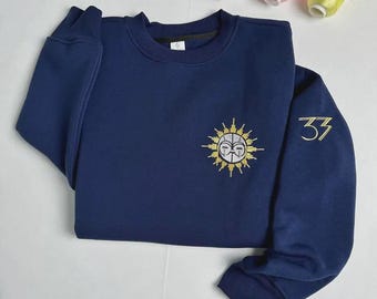 Esquie Broosh Embroidered Sweatshirt, Expedition 33 Gamer Hoodie, Badge Crewneck, Perfect Gift for Game Fans, Collectors & Esquie Lovers