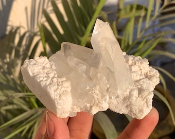 Topaz Crystal With quartz   on Matrix from Skardu Pakistan – Natural Gem Mineral Specimen (160g)