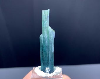 ブルーキャップトルマリンクリスタル：パキスタンのスタクナラ産原石