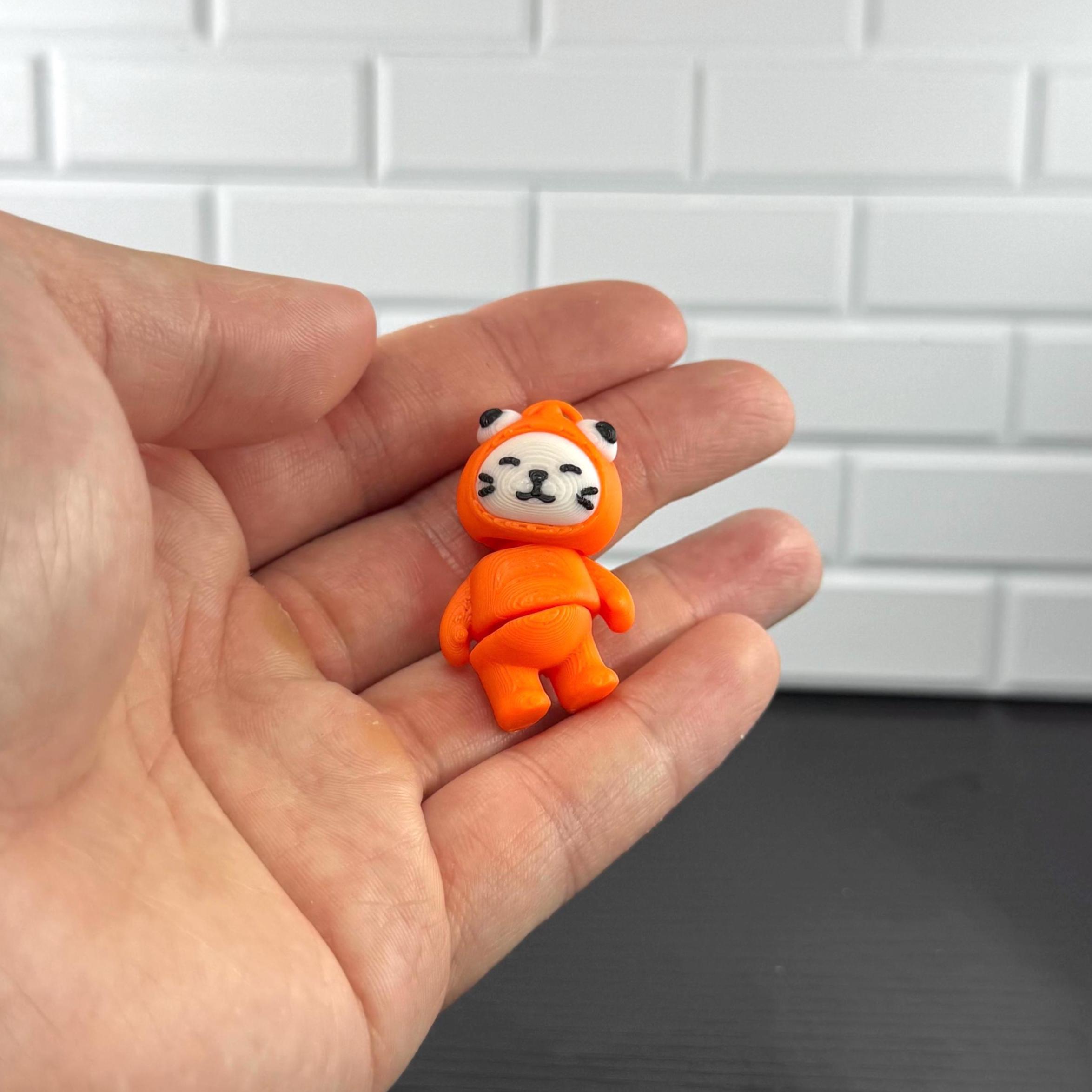 Cat Wearing Goldfish Costume Fidget Toy – Cute Articulated Cat Desk ...