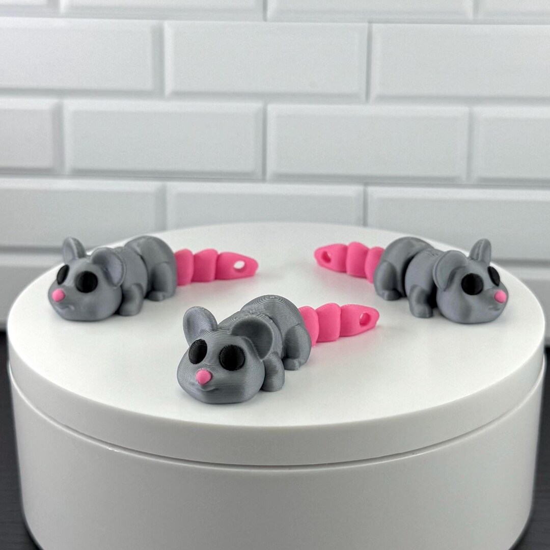 Mouse Fidget Toy Computer Mouse Mouse Fidget Toy – Articulated Cute Mouse Figure – Smooth Moving Desk ...