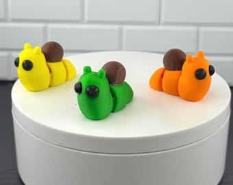 Snail Fidget Toy – Mini Articulated Snail – Flexy Desk Buddy – Sensory Stress Relief Toy – Adorable Snail Gift for Kids & Adults