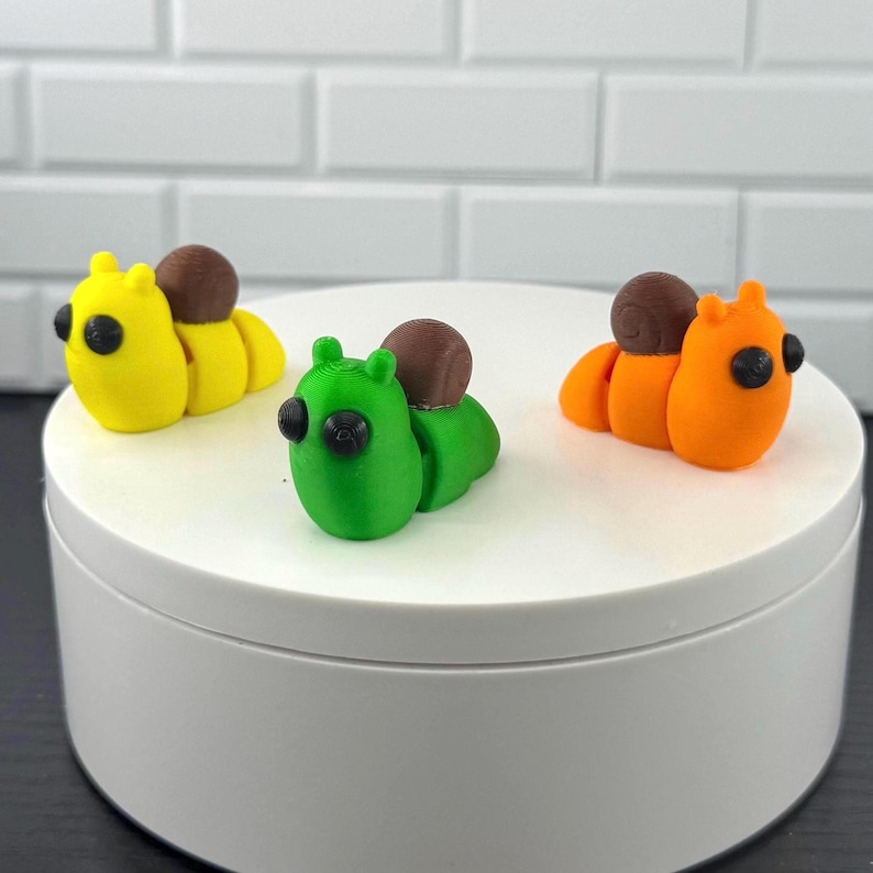 Snail Fidget Toy – Mini Articulated Snail – Flexy Desk Buddy – Sensory ...
