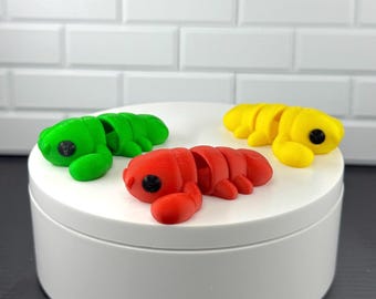 Lobster Fidget Toy – Mini Articulated Flexy Lobster – Cute Desk Buddy – Sensory Stress Relief Toy – Unique Animal Gift – Office Desk Decor
