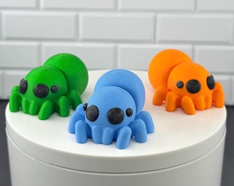 Spider Fidget Toy – Mini Articulating Spider Buddy – Flexy Bug – Cute Desk Decor – Sensory Stress Relief Gift for Kids & Adults