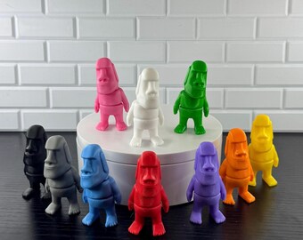Moai Fidget Toy – Mini Articulated Flexy Moai – Cute Desk Buddy – Sensory Stress Relief Toy – Unique Gift for Kids & Adults