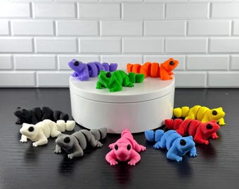 Lizard Fidget Toy – Mini Articulated Flexi Lizard – Sensory Desk Buddy – Stress Relief Toy – Cute Animal Gift – Classroom or Office Decor