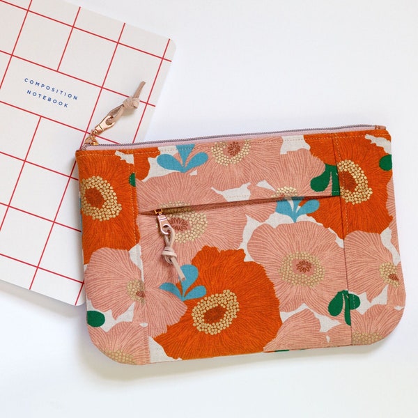 Quinn Zipper Pouch PDF Sewing Pattern Includes 3 Sizes