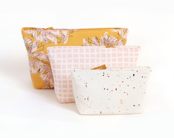 Maeve Recessed Zipper Pouch PDF Sewing Pattern Includes 3 Sizes