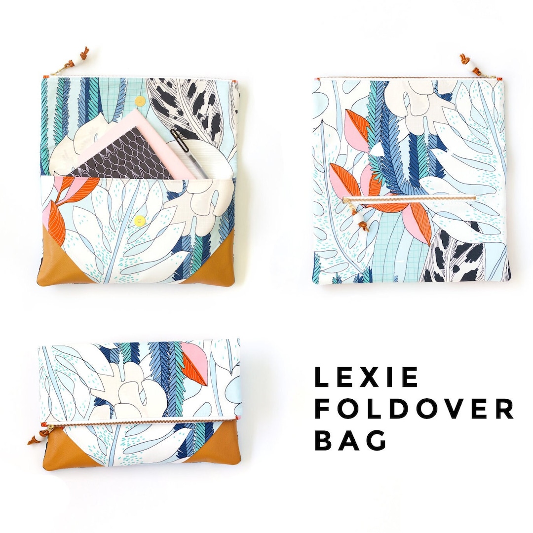 Lexie Foldover Zipper Bag PDF Sewing Pattern Includes 2 Sizes - Etsy