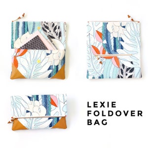 Lexie sac pliable à fermeture éclair patron de couture PDF comprend 2 tailles