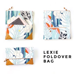 Lexie Foldover Zipper Bag PDF Sewing Pattern Includes 2 Sizes