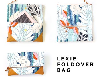 Lexie Foldover Zipper Bag PDF Sewing Pattern Includes 2 Sizes