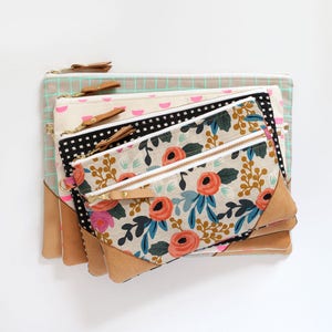 Double Zipper Pouch PDF Sewing Pattern 5 Sizes Included