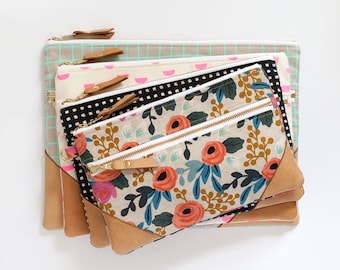 Double Zipper Pouch PDF Sewing Pattern 5 Sizes Included