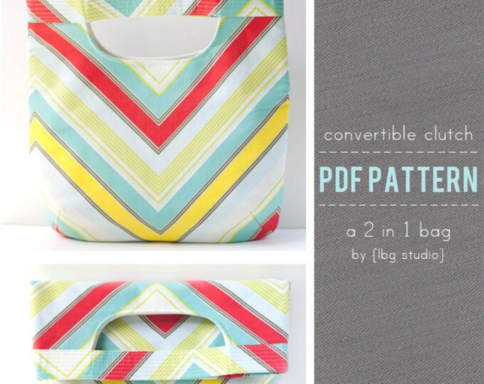 PDF Sewing Pattern Fold Over Clutch / Tote Bag Etsy