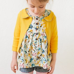 Aster Cardigan PDF Sewing Pattern Includes Sizes 18 Months to 12 Years