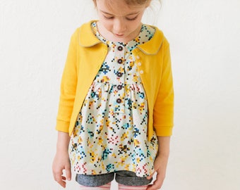 Aster Cardigan PDF Sewing Pattern Includes Sizes 18 Months to 12 Years