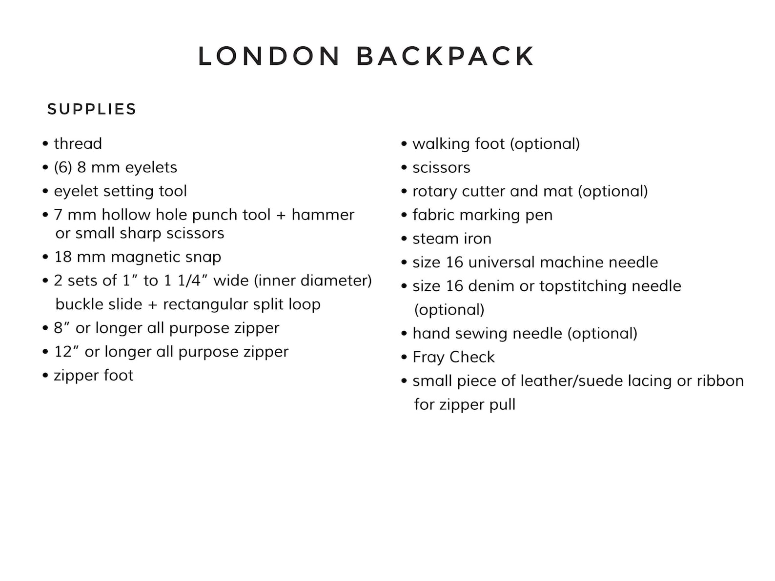 Backpack Sewing Pattern London Backpack PDF Sewing Pattern Etsy