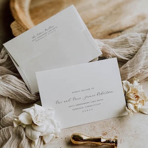 Envelope Address Template, A7 Envelope for Wedding Invitation, Party, Shower, Cards, DIY Self Editable Template, Printable Corjl