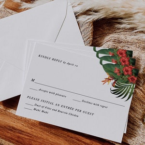 Modern Minimal Tropical Wedding Invitation Beach Destination Invitation Minimal Palm Leaf Invitation Sample Set image 6