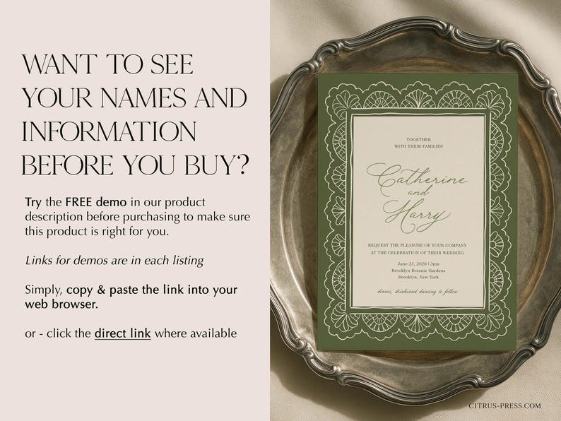 Painted Swan Wedding Menu Template | Editable 4x9 Reception Menu | Romantic Swan Menu Card | Corjl Instant Download 030 image 6