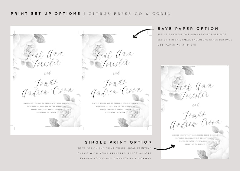 Blue Floral Save the Date Invitation, Wedding Suite, Chinoiserie Wedding Template, Printable Instant Download 020 image 8