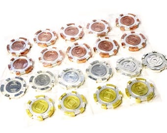 Sabacc Chip Buy-In Set (20 Coins)  //  Metal Star Wars Tax Chips // Sabacc Game Tokens