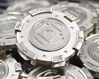 Sabacc Tax Chips - Silver // Metal Kessel Sabacc Game Token // As seen in SW: Outlaws