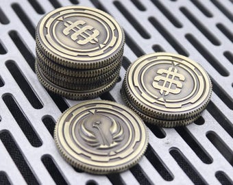 Old Republik Kartell Münzen: Sabacc Metallmünzen