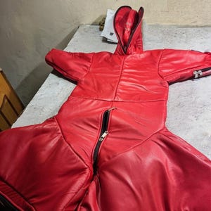 Sheep Leather Full Body Leather Lined Suit Handmade Puppy Play Cosplay Costume Outfit Custom Made to Order