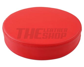 Leather Round Pillow for support – Leather Seat, Cushion Genuine Leather Pillow