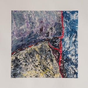 pittura, acrilico, decorazione, fatto a mano, monotipo, stampa, regalo, arte astratta, arte semi-astratta, formato quadrato, regalo, carta giapponese