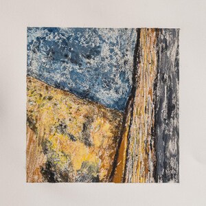 pittura, acrilico, decorazione, fatto a mano, monotipo, stampa, regalo, arte astratta, arte semi-astratta, formato quadrato, regalo, carta giapponese