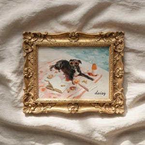 Black Pitbull met witte borst patch kunst aan de muur Black Pittie print American Staffordshire Pit Bull Terrier hond wijn drinken bij het zwembad schilderij