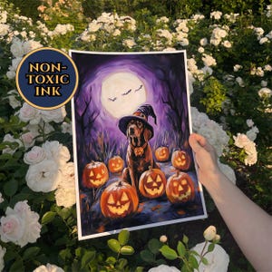 Halloween Chocolate Lab Wall Art Brown Labrador Retriever Dad Gift For Chocolate Lab Mom Present Personalized Brown Lab Dog Pumpkin Decor