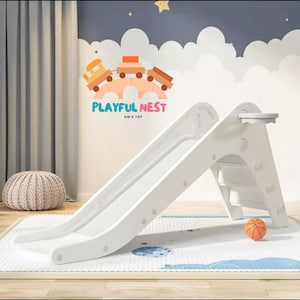 Indoor Children&#39;s Plastic Slide Mini Self-supporting Folding Slide for Kids with Climber Play Ramp Toy Suit