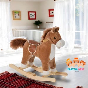 Wooden rocking horse, Baby toys, Baby gift , Wooden toys, Educational toy