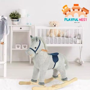 Wooden rocking horse, Baby toys, Baby gift , Wooden toys, Educational toy