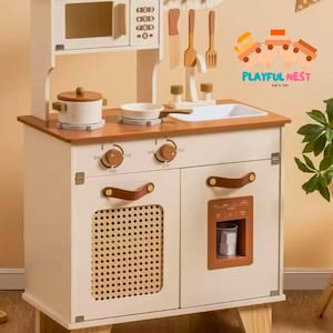 Set di giocattoli da cucina, cucina per bambini, cucina in legno, giocattoli in legno per bambini, giocattolo in legno Montessori per bambini, giocattolo educativo in legno per bambini