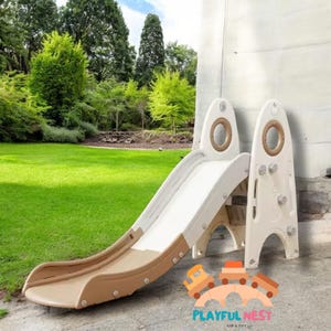 Indoor Children&#39;s Plastic Slide Mini Self-supporting Folding Slide for Kids with Climber Play Ramp Toy Suit