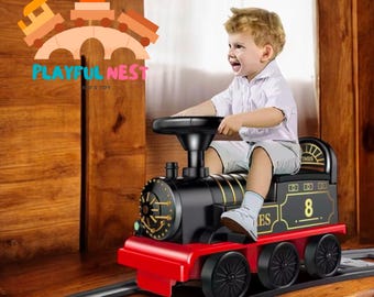 Locomotive, Ride on electric train kids, toys, Train toys, Train, Kids Birthday Gifts, Ride on Sliding, Baby walkers, Steam engine t