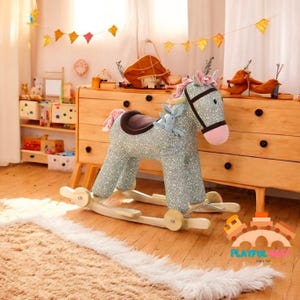 Wooden rocking horse, Baby toys, Baby gift , Wooden toys, Educational toy