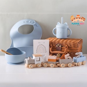 Ensemble de jouets pour petit train en bois pour bébé