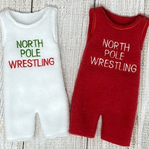 Wrestling Singlet Elf Doll Sweater, Elf Clothing, Christmas Elf, Elf Props image 1