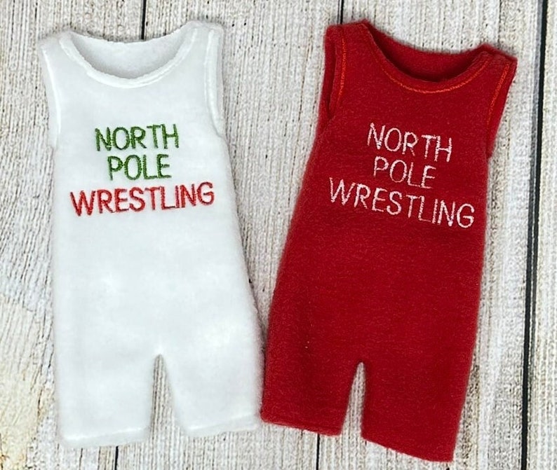 Wrestling Singlet Elf Doll Sweater, Elf Clothing, Christmas Elf, Elf Props image 1