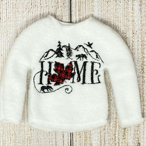 Pull de poupée elfe, pull de poupée elfe du Canada, elfe de Noël, vêtements elfes, accessoires elfes
