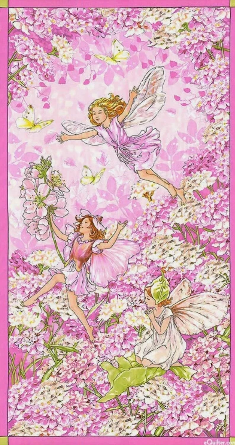 Tissu Fées, Fées, Fleurs, Cicely Mary Barker FQ Remnant - France