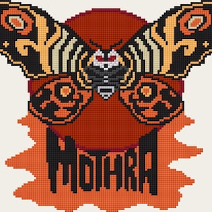 Mothra Cross Stitch Pattern