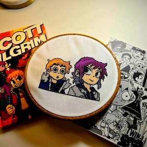 Scott Pilgrim & Ramona Flowers Cross Stitch Pattern